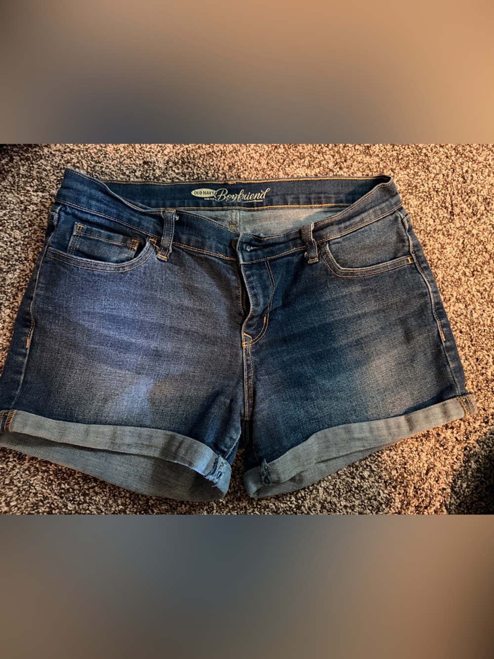 Old Navy Dark Blue Denim Boyfriend Shorts